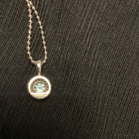 Beautiful blue diamond necklace, natural stone - Picture 9 of 9